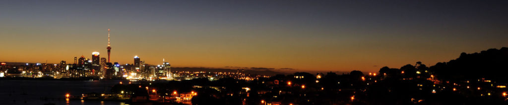 Auckland skyline at night